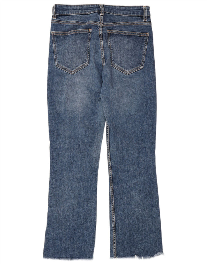 Zara Damen Bootcut Jeans EU 38 Small W28 L26 Blau