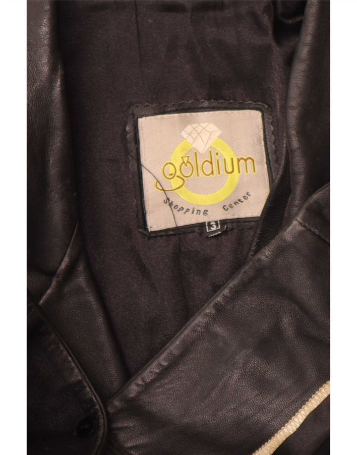 Vintage Herren Lederjacke UK 40 Large Schwarz