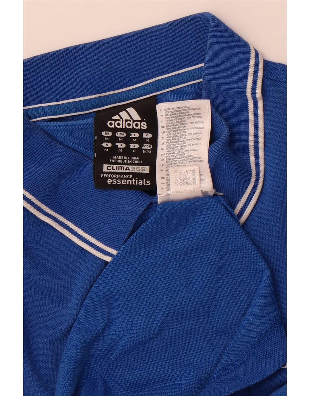 ADIDAS Herren Clima 365 Poloshirt mittelblaue Baumwolle