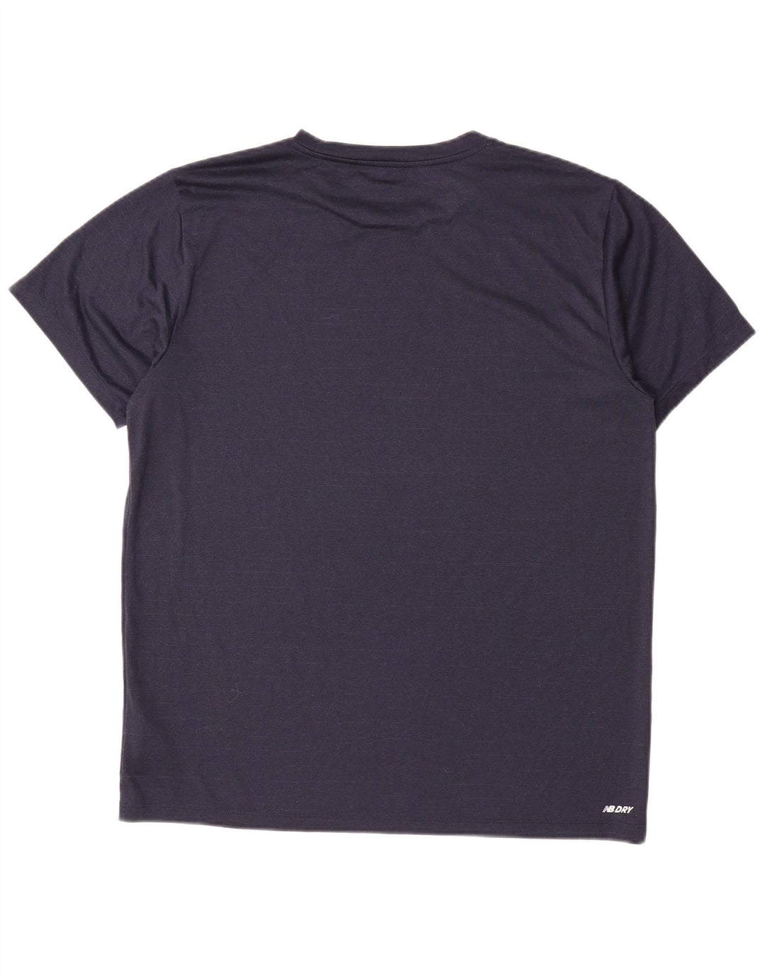 New Balance Herren T-Shirt Top Large Marineblau Nadelstreifen Polyester