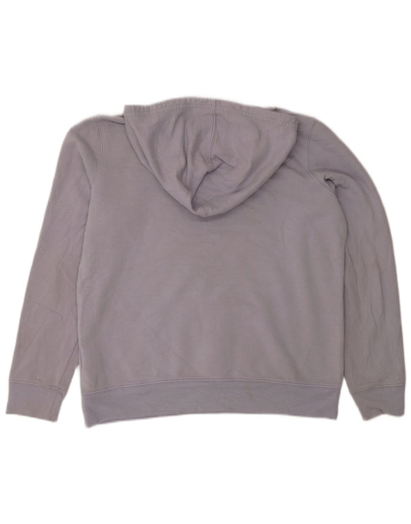 Gap Damen-Kapuzenpullover mit Grafik, UK 14, mittelviolette Baumwolle