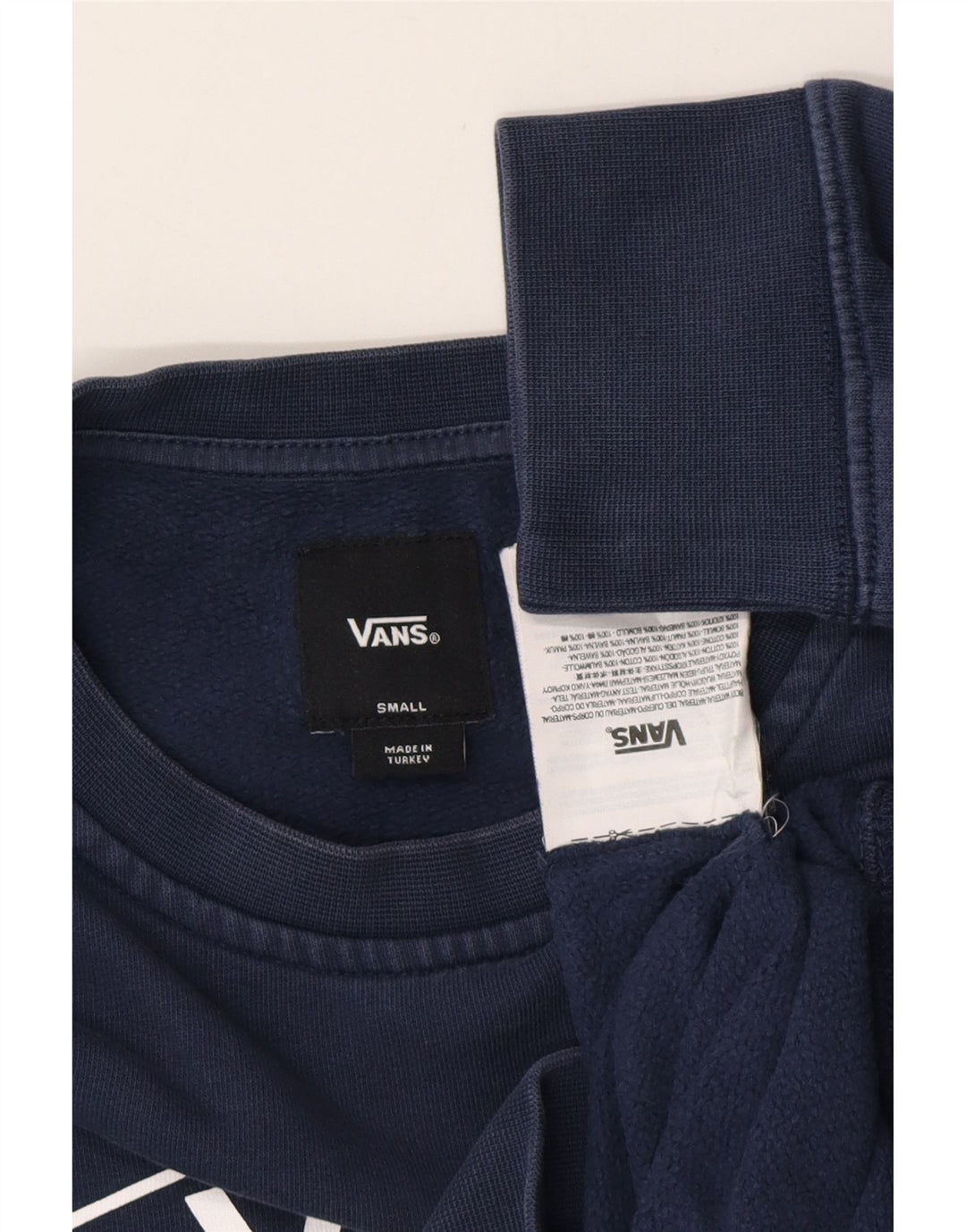 VANS Herren-Sweatshirt mit Grafik, Größe S, marineblau, Baumwolle