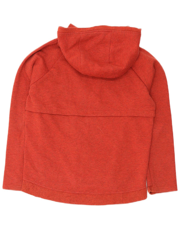 Diadora Herren-Kapuzenpullover mit Reißverschluss, mittelrot gesprenkelte Baumwolle