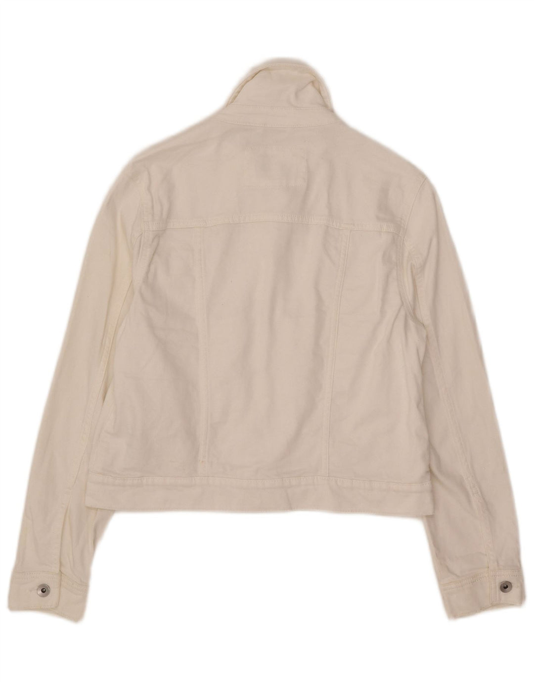Marks & Spencer Damen Crop Denim Jacke UK 12 Mittelweiße Baumwolle