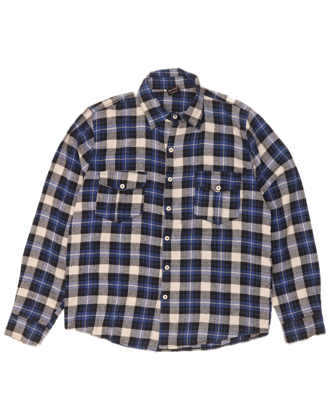 Rip Curl Herren-Flanellhemd, groß, blau kariert