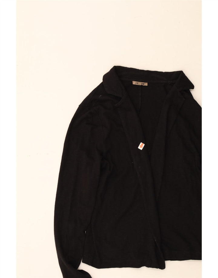 JIGSAW Womens Cardigan Top UK 14 Large Black Cotton Vintage Jigsaw and Second-Hand Jigsaw from Messina Hembry 