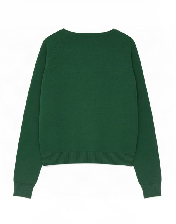 Zara Damen Strickjacke Pullover UK 6 XS Grüne Baumwolle