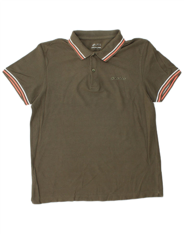 Lotto Herren Life's Poloshirt Medium Khaki Baumwolle