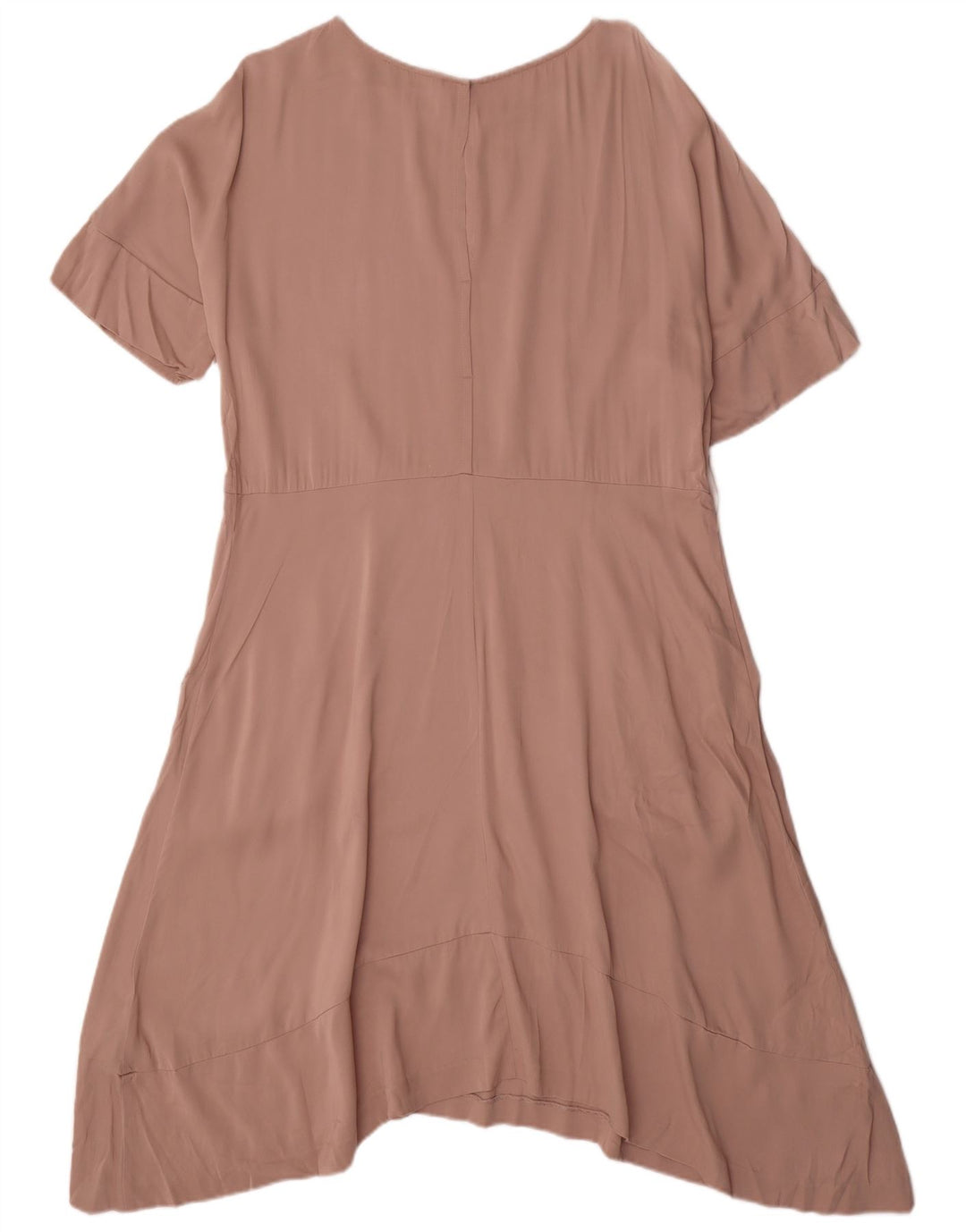 REISS Damen Asymmetrisches Kleid UK 12 Mittelrosa Viskose