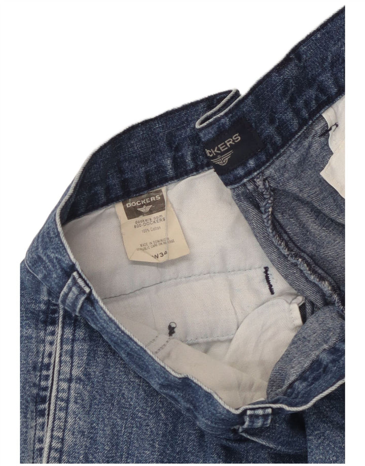 Dockers Damen Jeansshorts W34 Große blaue Baumwolle