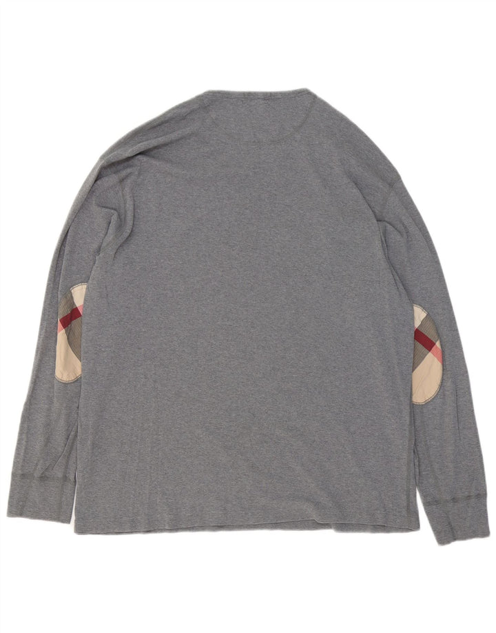 Burberry Herren Top Langarm 2XL Grau Baumwolle