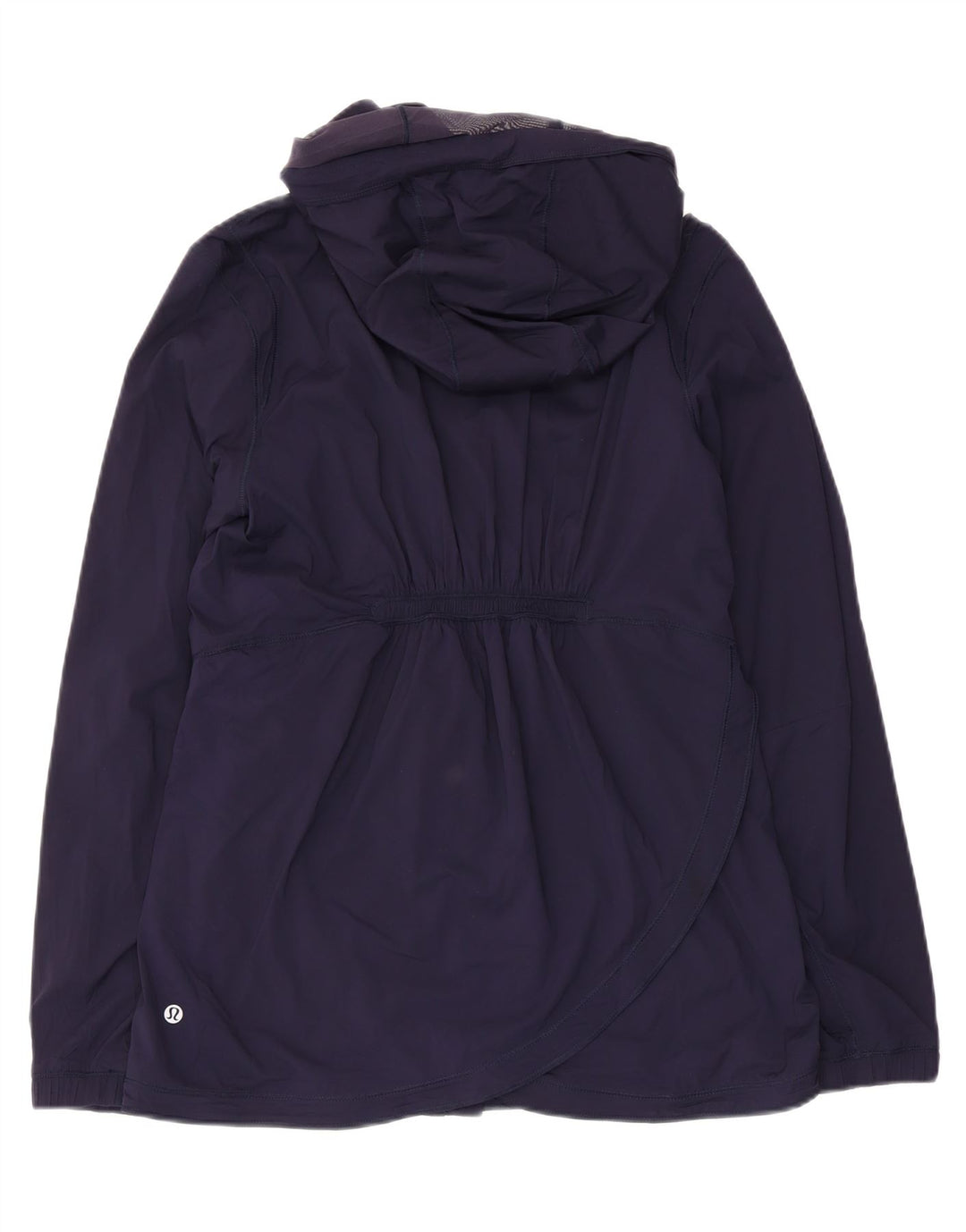 Lululemon Damen-Windbreakerjacke mit Kapuze, US 8, Mittel, marineblaues Nylon