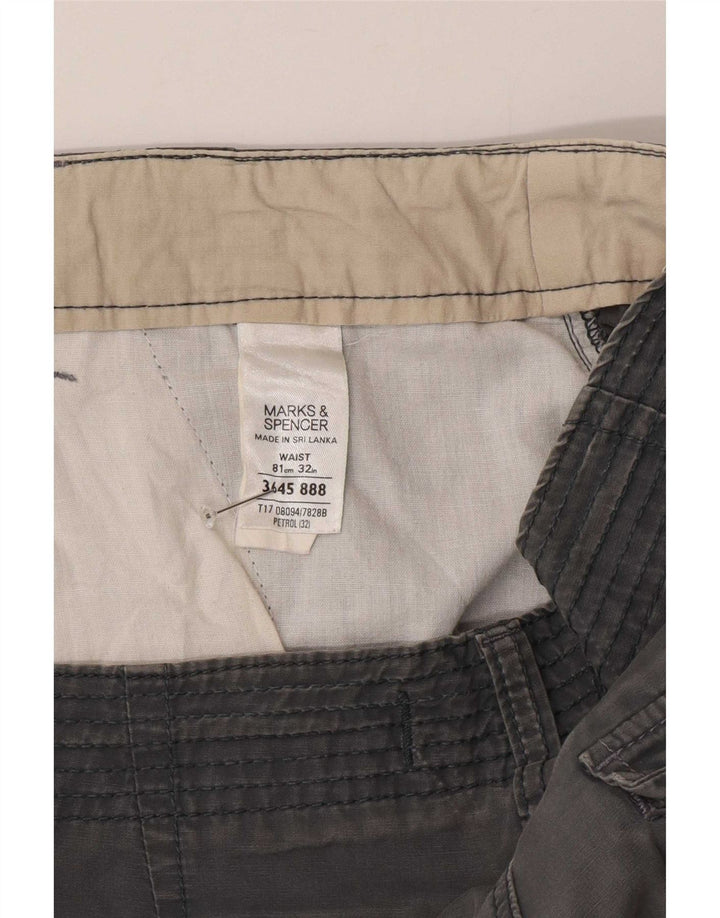 Marks & Spencer Herren Cargoshorts W32 mittelgraue Baumwolle