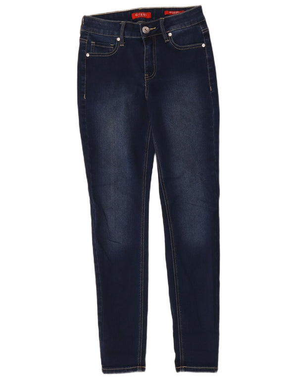 Guess Damen Tahiana High Waist Skinny Jeans W24 L27 Marineblau