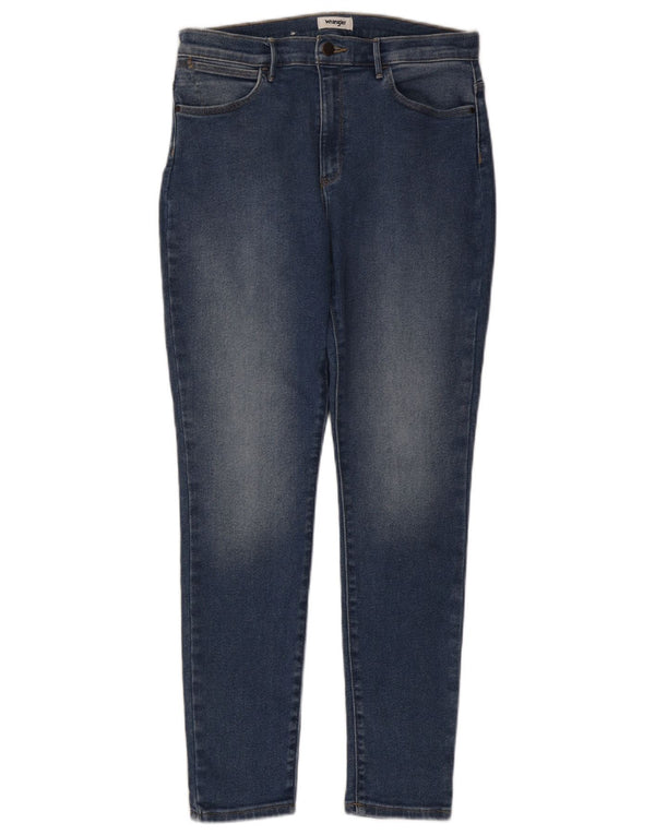 Wrangler Damen High Rise Skinny Jeans W31 L29 Blaue Baumwolle