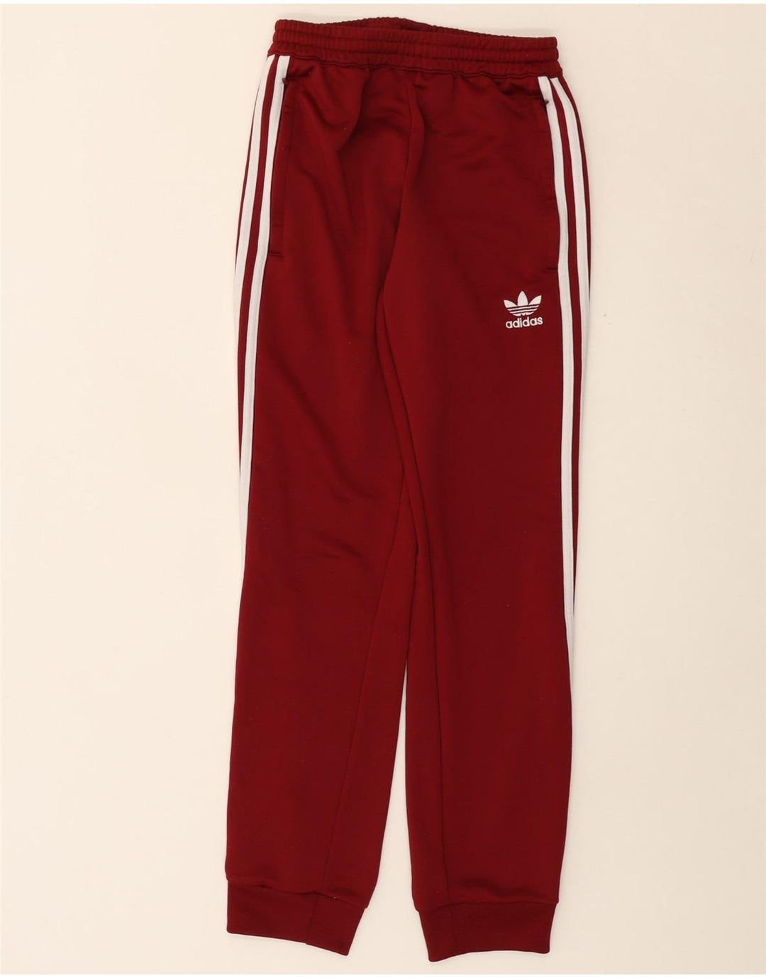 ADIDAS Herren-Trainingshose, Jogginghose, XS, Burgunderrot, Polyester