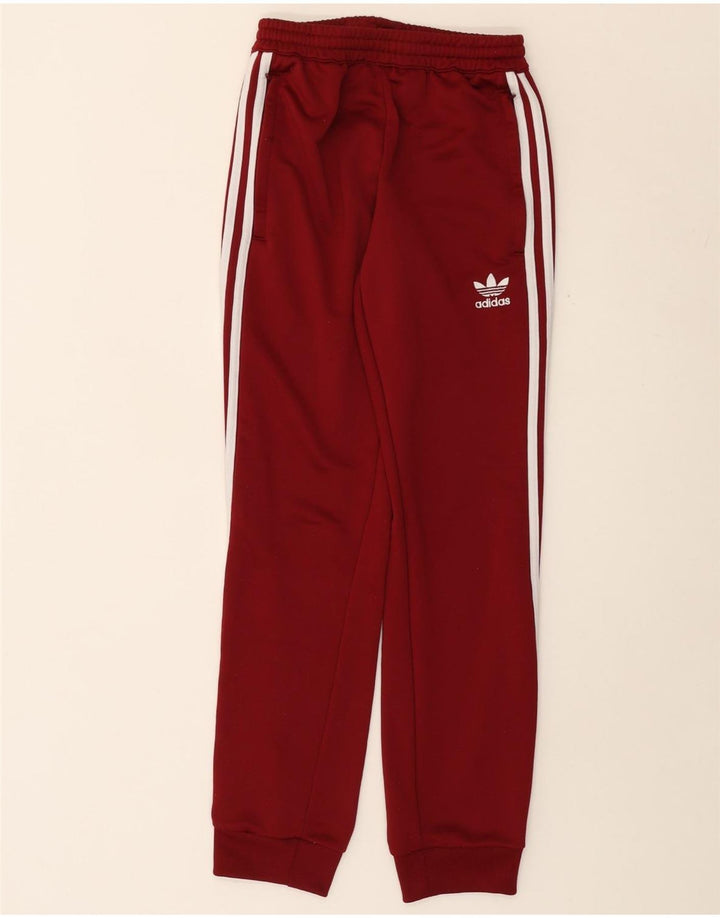 ADIDAS Herren-Trainingshose, Jogginghose, XS, Burgunderrot, Polyester