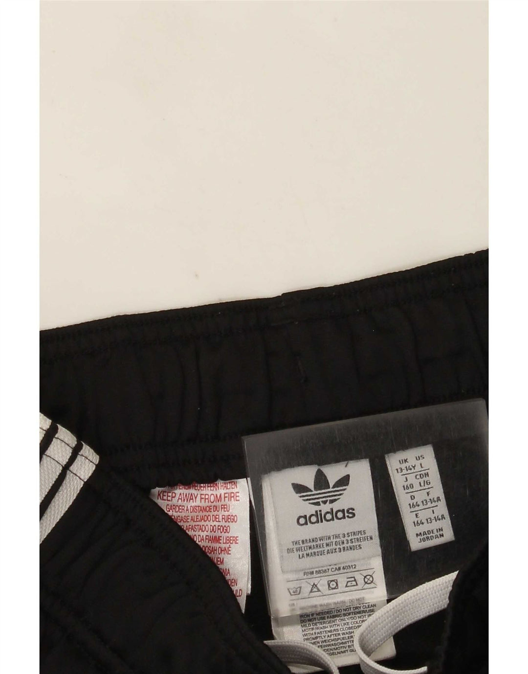 Adidas Jungen-Trainingshose, Jogginghose, 13–14 Jahre, schwarzes Polyester