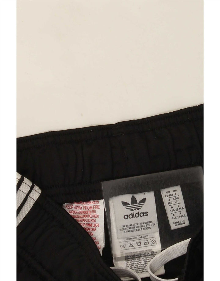 Adidas Jungen-Trainingshose, Jogginghose, 13–14 Jahre, schwarzes Polyester