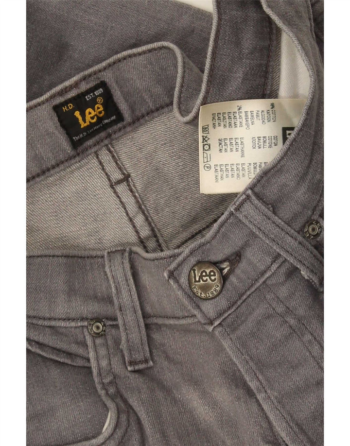 Lee Herren Daren Straight Jeans W31 L32 Graue Baumwolle