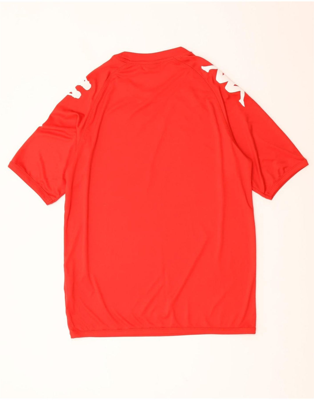 Kappa Herren Grafik-T-Shirt-Oberteil, großes rotes Polyester