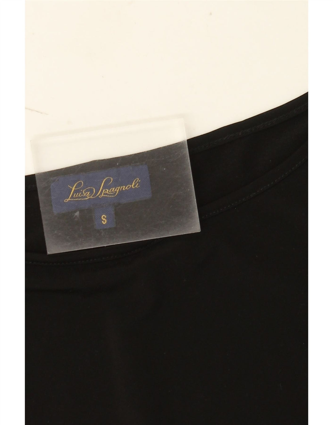 Luisa Spagnoli Damen Top 3/4 Ärmel UK 8 Small Schwarz