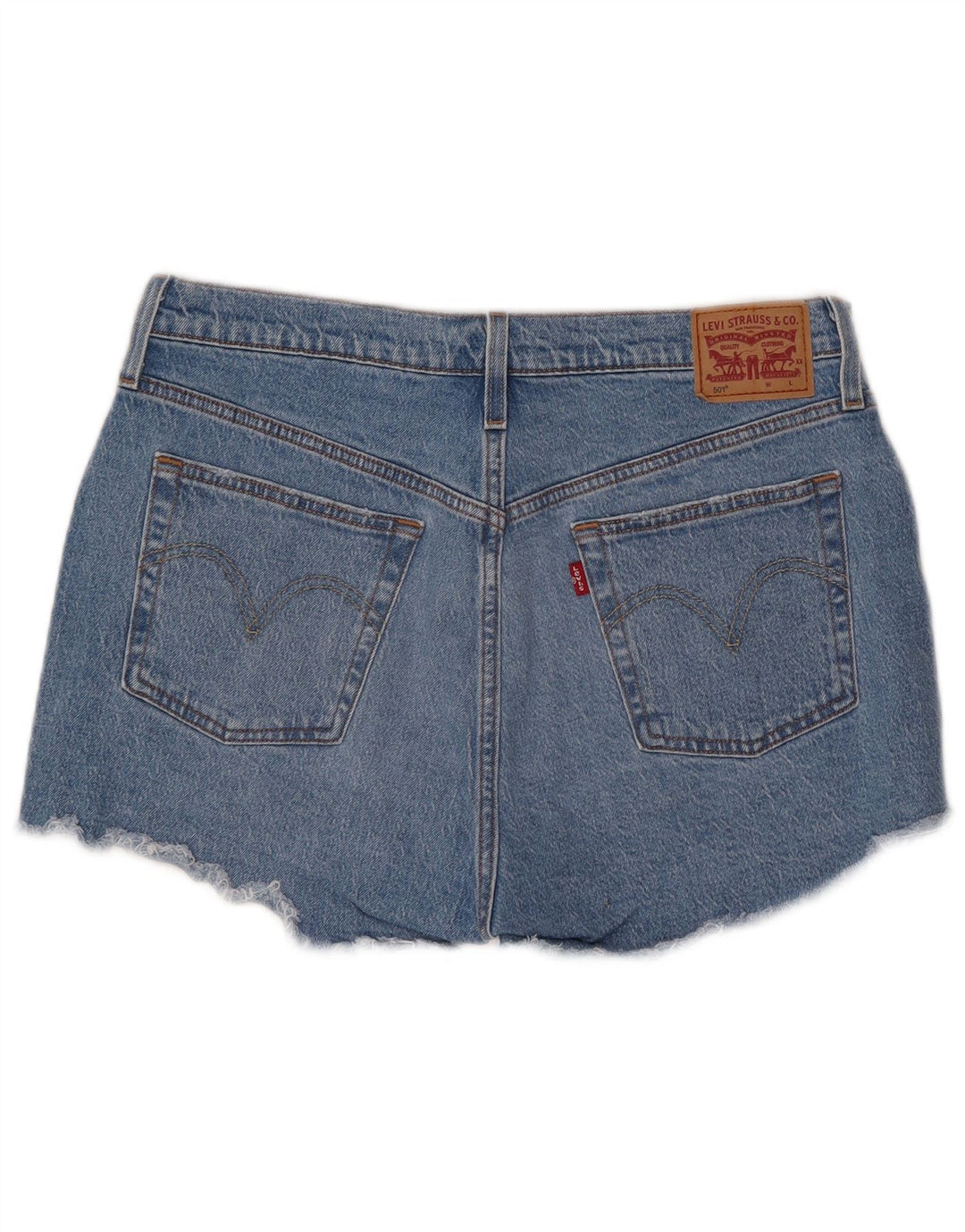 LEVI'S Damen 501 Jeansshorts W32 Große blaue Baumwolle