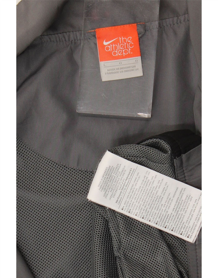 Nike Herren-Trainingsanzug-Topjacke, großes graues Colourblock-Polyester