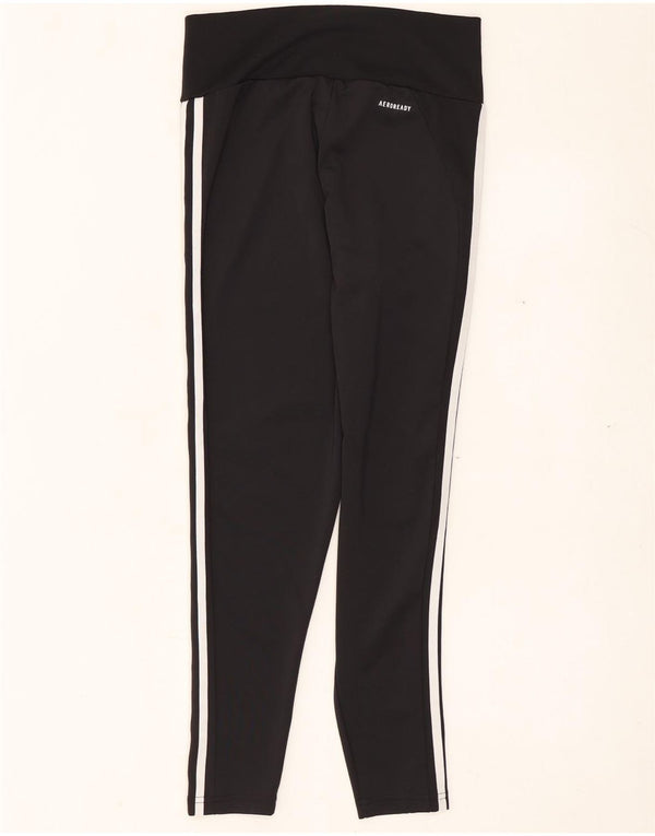 Adidas Damen Aeroready Leggings UK 12/14 Medium Schwarz