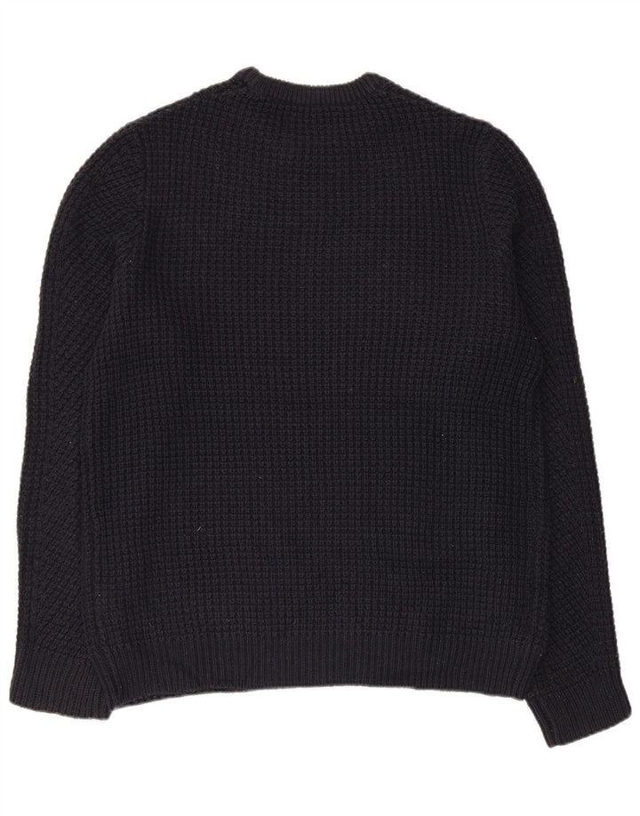 JACK & JONES Herren-Pullover mit Rundhalsausschnitt, groß, marineblaue Baumwolle
