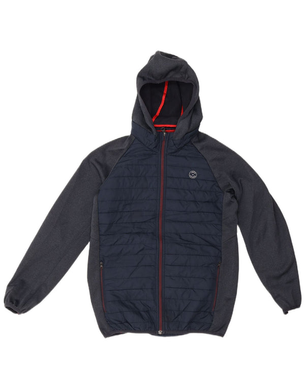 Jack & Jones Bomberjacke mit Kapuze für Jungen, 9–10 Jahre, Marineblau, Farbblock