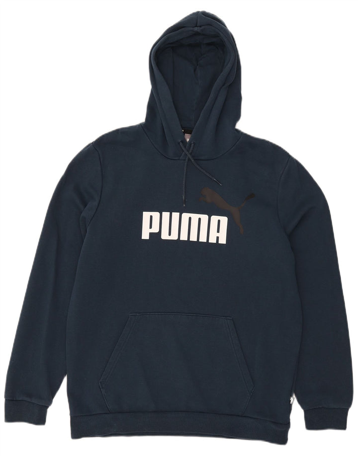 Puma Herren Graphic Hoodie Pullover Mittelblau