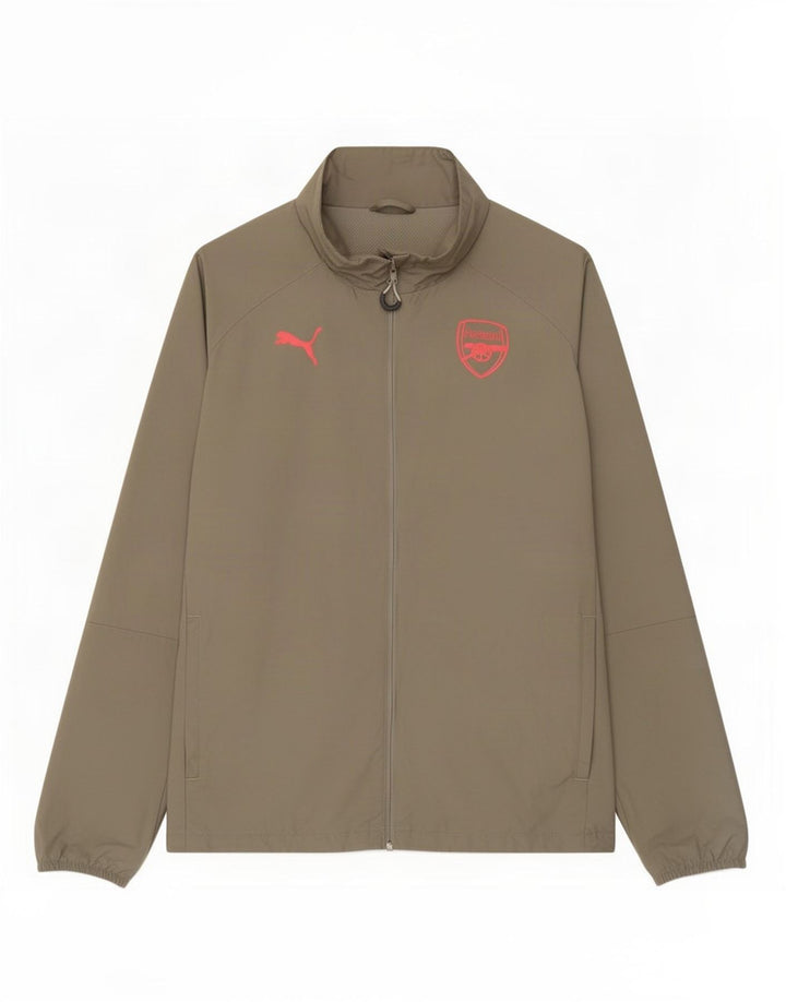 Puma Herren Arsenal Trainingsanzug Top Jacke Großes grünes Nylon