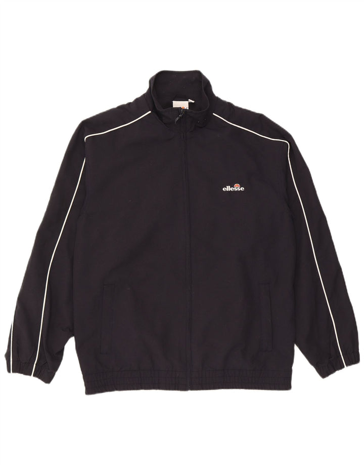 Ellesse Herren-Trainingsanzugoberteil, UK 38/40, Mittelmarineblau, Polyester