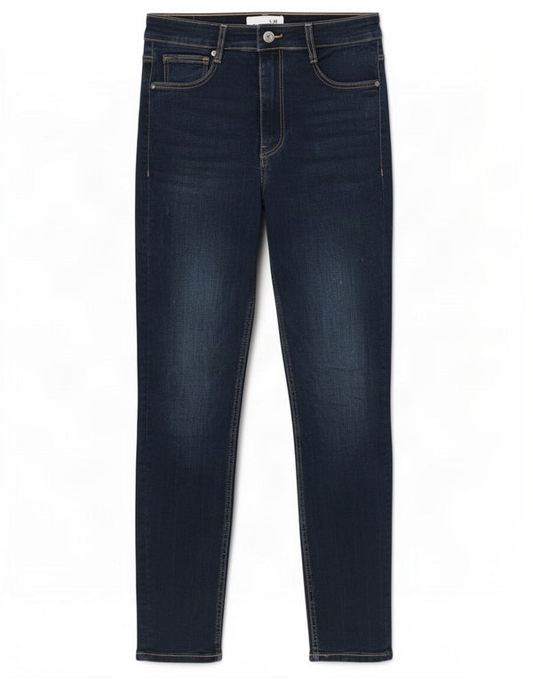 Zara Damen Skinny Jeans EU 38 Small W28 L28 Marineblaue Baumwolle