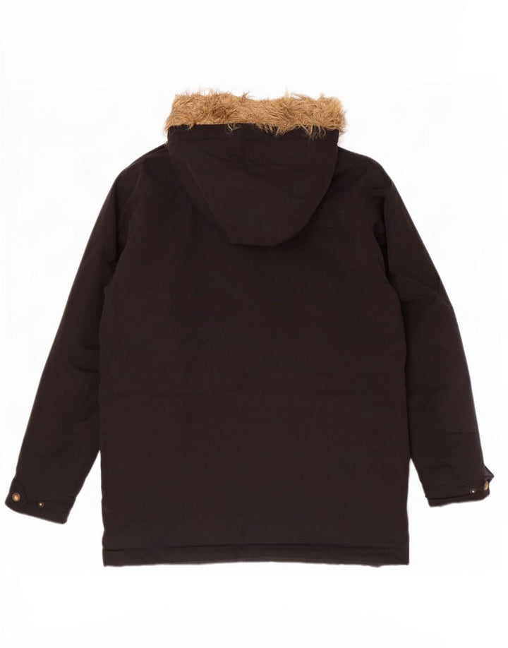 Jack & Jones Herren-Parka mit Kapuze, UK 38, Mittelschwarz, Polyester