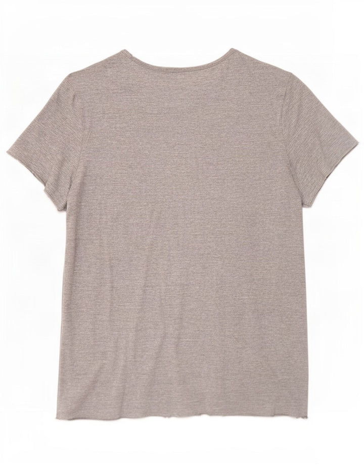 Diadora Damen T-Shirt Top US 3 Small Grau Modal