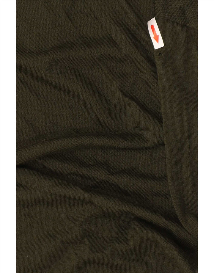 Reiss Herren-Pullover mit Reißverschluss am Hals, großes grünes Acryl
