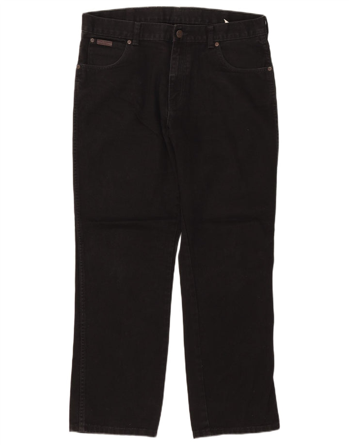 Wrangler Damen Texas Straight Jeans W36 L30 Schwarze Baumwolle