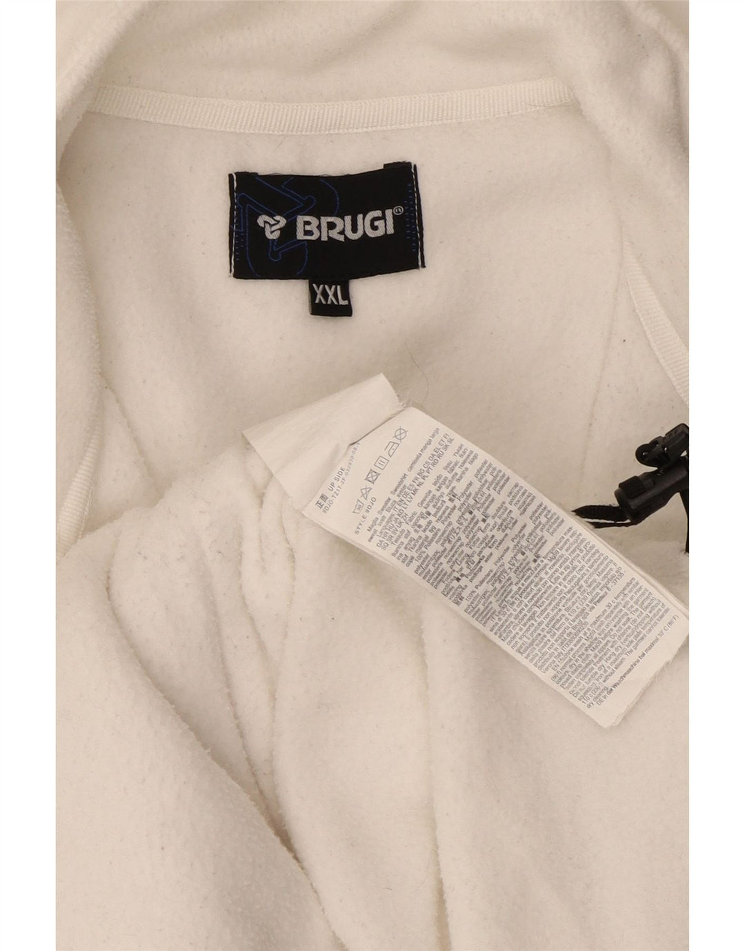 Brugi Herren Fleecejacke UK 44 2XL Weiß Polyester