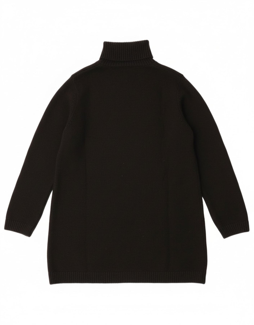 Langer Rollkragenpullover für Damen von Zara, Gr. 14, Mittelschwarz, Polyester