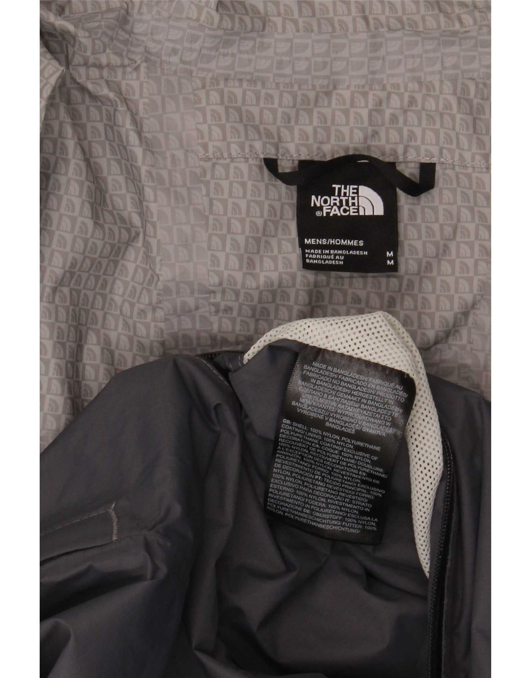 The North Face Herren-Regenjacke mit Kapuze, UK 38, mittelgraues Nylon