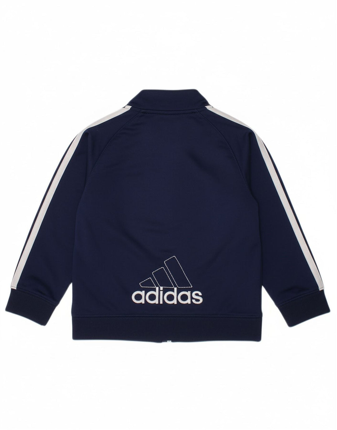 ADIDAS Boys Graphic Tracksuit Top Jacket 2-3 Years Navy Blue Polyester