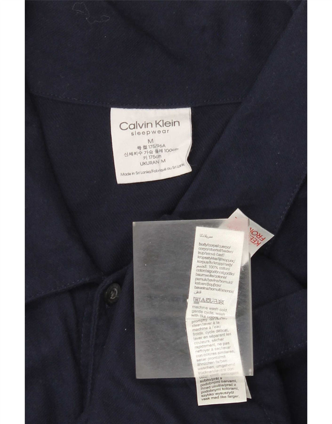 Calvin Klein Herrenhemd aus mittelblauer Baumwolle in Marineblau