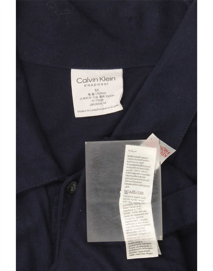 Calvin Klein Herrenhemd aus mittelblauer Baumwolle in Marineblau