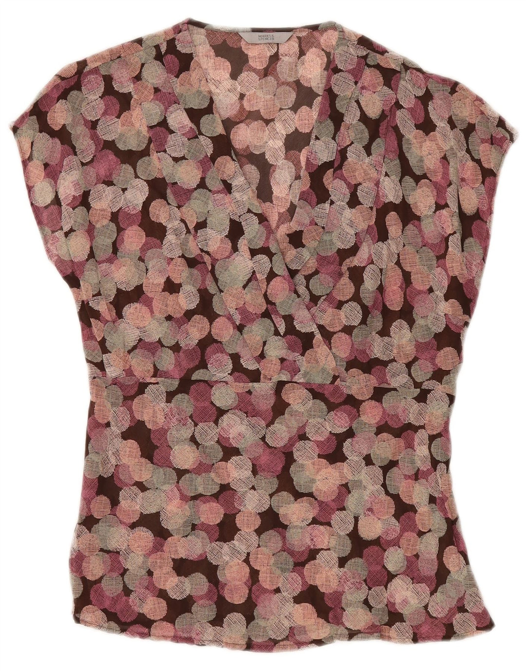 MARKS & SPENCER Ärmelloses Blusenoberteil für Damen UK 12 Mittellila Geometrisch