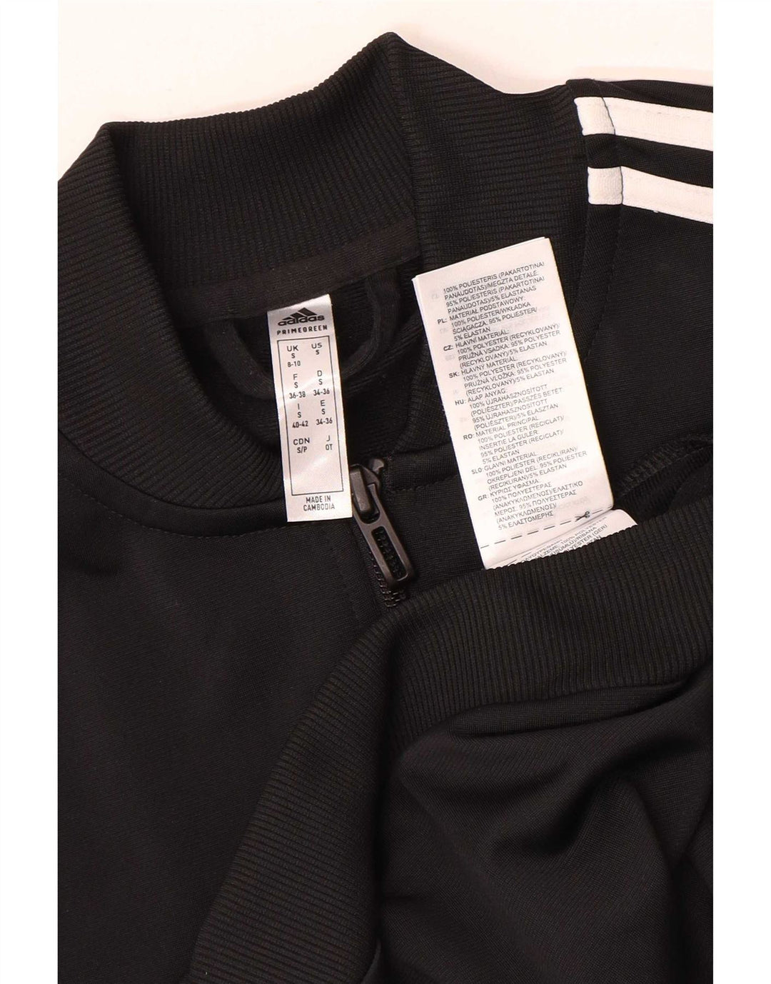 Adidas Damen Trainingsanzug Top Jacke UK 8/10 Small Schwarz Polyester