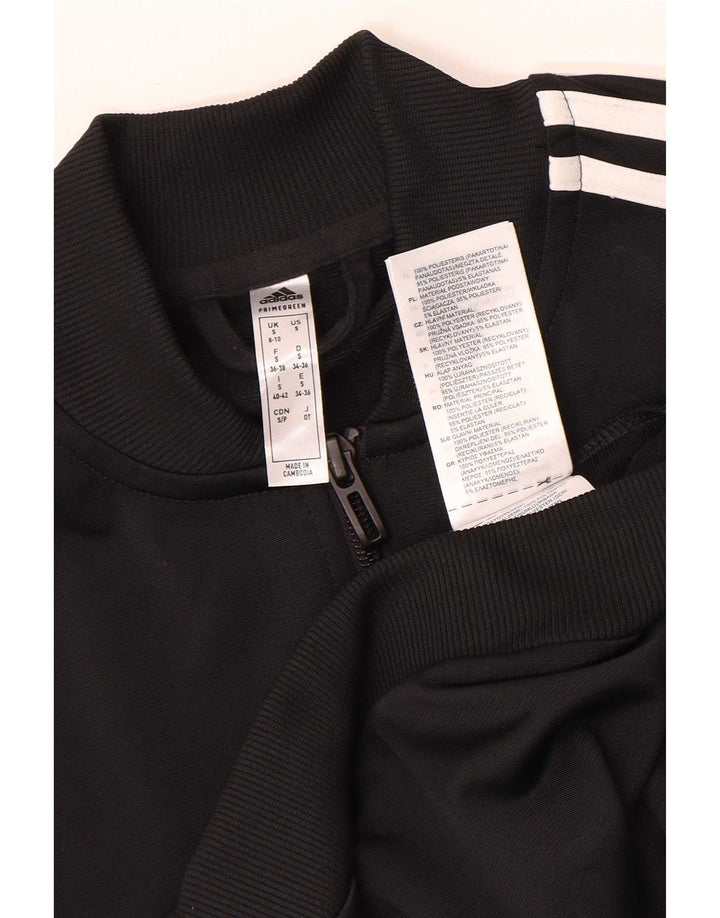 Adidas Damen Trainingsanzug Top Jacke UK 8/10 Small Schwarz Polyester