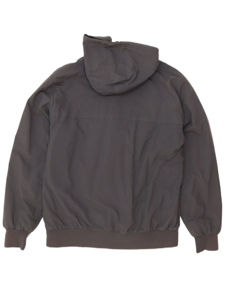 Carhartt Herren-Bomberjacke mit Kapuze, UK 42 XL, graues Nylon