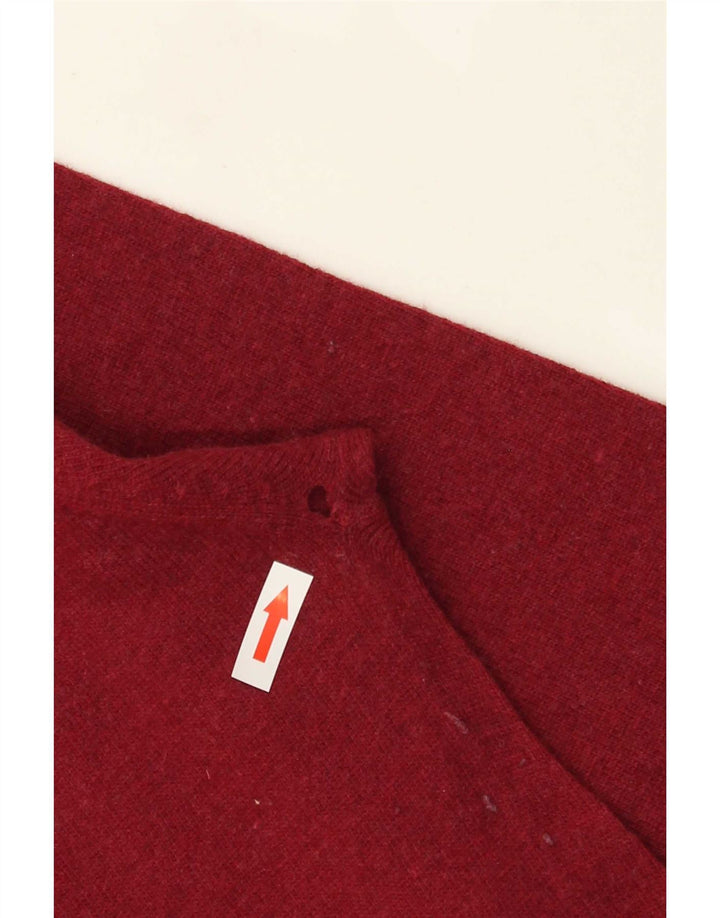Harmont & Blaine Herren-Pullover mit Rundhalsausschnitt, groß, rote Wolle in Blockfarben